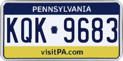 PA license plate KQK9683