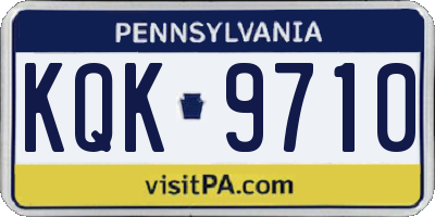 PA license plate KQK9710