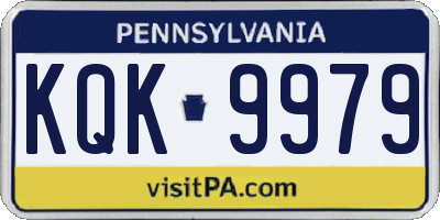 PA license plate KQK9979