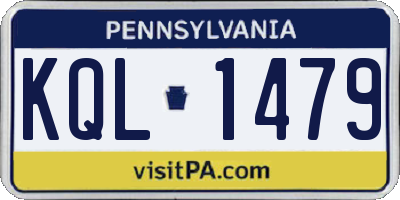 PA license plate KQL1479