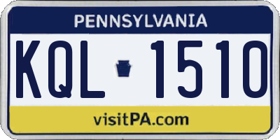 PA license plate KQL1510