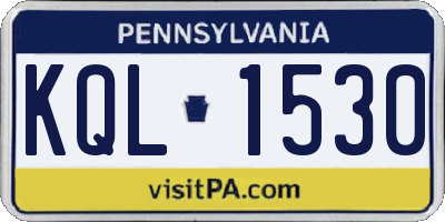 PA license plate KQL1530