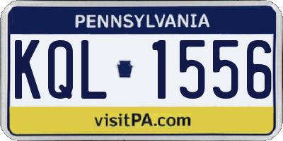 PA license plate KQL1556