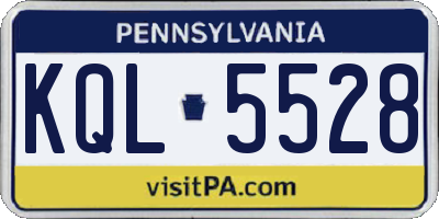 PA license plate KQL5528