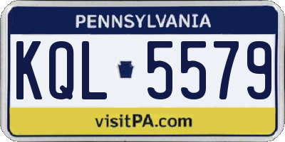 PA license plate KQL5579