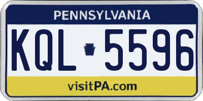 PA license plate KQL5596