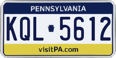 PA license plate KQL5612