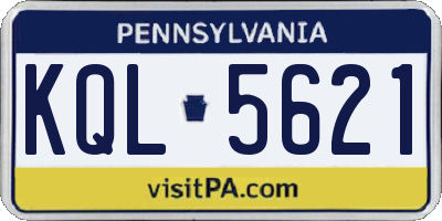 PA license plate KQL5621