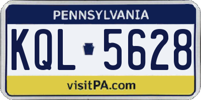 PA license plate KQL5628