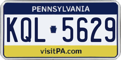 PA license plate KQL5629