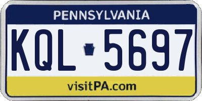 PA license plate KQL5697