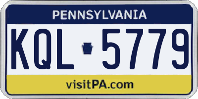 PA license plate KQL5779