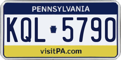PA license plate KQL5790