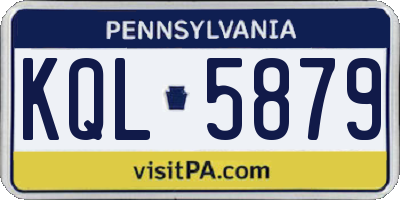 PA license plate KQL5879