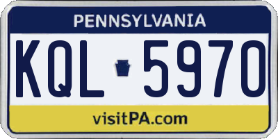 PA license plate KQL5970