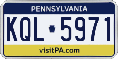 PA license plate KQL5971