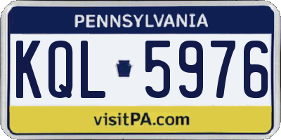 PA license plate KQL5976