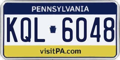 PA license plate KQL6048