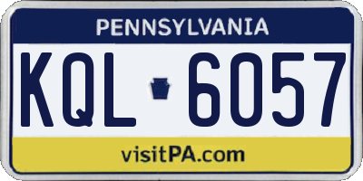 PA license plate KQL6057