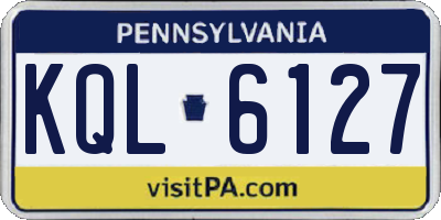 PA license plate KQL6127
