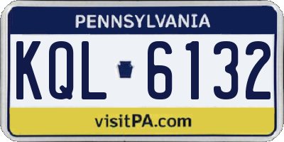 PA license plate KQL6132