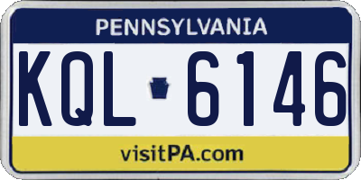 PA license plate KQL6146