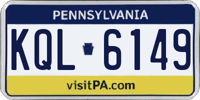 PA license plate KQL6149