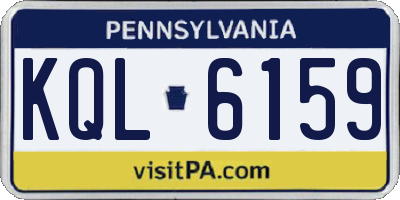 PA license plate KQL6159