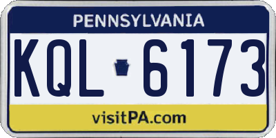 PA license plate KQL6173