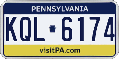 PA license plate KQL6174