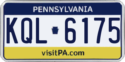 PA license plate KQL6175