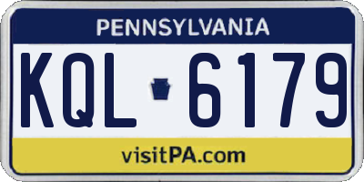 PA license plate KQL6179