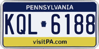 PA license plate KQL6188