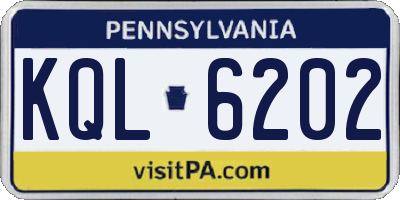 PA license plate KQL6202