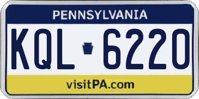 PA license plate KQL6220