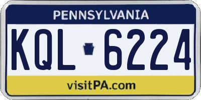 PA license plate KQL6224