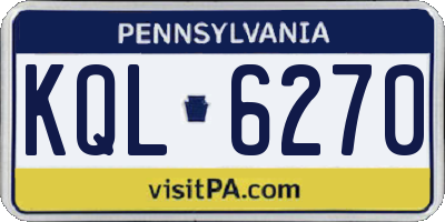 PA license plate KQL6270
