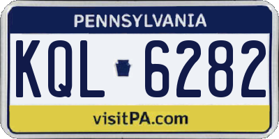 PA license plate KQL6282