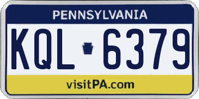PA license plate KQL6379