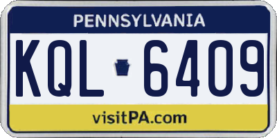 PA license plate KQL6409