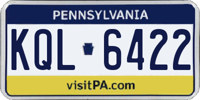 PA license plate KQL6422
