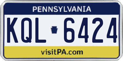 PA license plate KQL6424