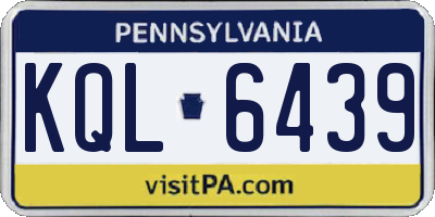 PA license plate KQL6439