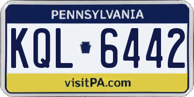 PA license plate KQL6442