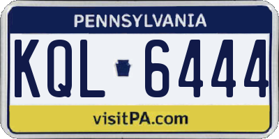 PA license plate KQL6444