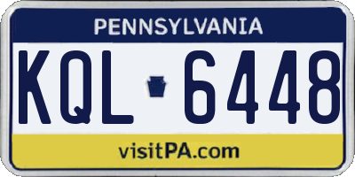 PA license plate KQL6448
