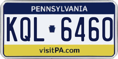 PA license plate KQL6460
