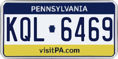 PA license plate KQL6469