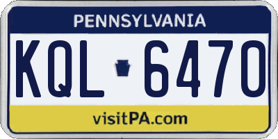 PA license plate KQL6470