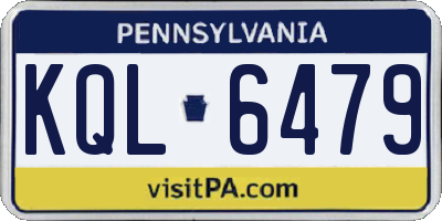 PA license plate KQL6479